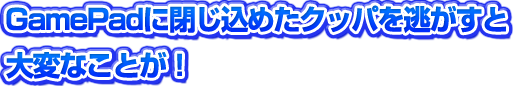 GamePadに閉じ込めたクッパを逃がすと大変なことが！