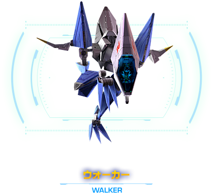 小型肉食竜のような姿で機敏に駆け回る地上形態　ウォーカー