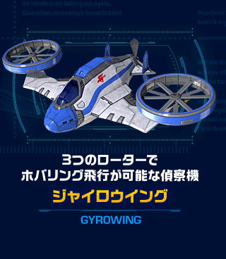 3つのローターでホバリング飛行が可能な偵察機　ジャイロウイング