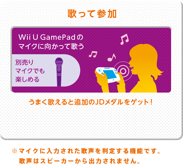 �y�̂��ĎQ���zWii U GamePad�̃}�C�N�Ɍ������ĉ̂� �ʔ���}�C�N�ł��y���߂� ���܂��̂���ƒǉ���JD���_�����Q�b�g�I