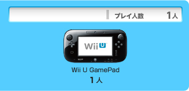 プレイ人数 1人 Wii U GamePad 1人