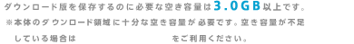_E[hłۑ̂ɕKvȋ󂫗eʂ3.0GBȏłB