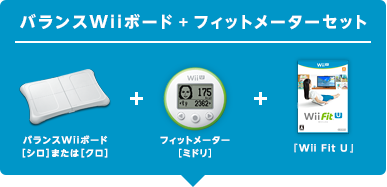バランスWiiボード ＋ フィットメーターセット バランスWiiボード［シロ］または［クロ］＋フィットメーター［ミドリ］＋『Wii Fit U』
