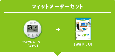 フィットメーターセット フィットメーター［ミドリ］＋『Wii Fit U』