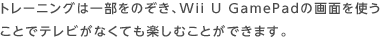 g[jO͈ꕔ̂AWii U GamePad̉ʂgƂŃerȂĂyނƂł܂B