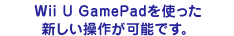 Wii U GamePad���g�����V�������삪�\�ł��B