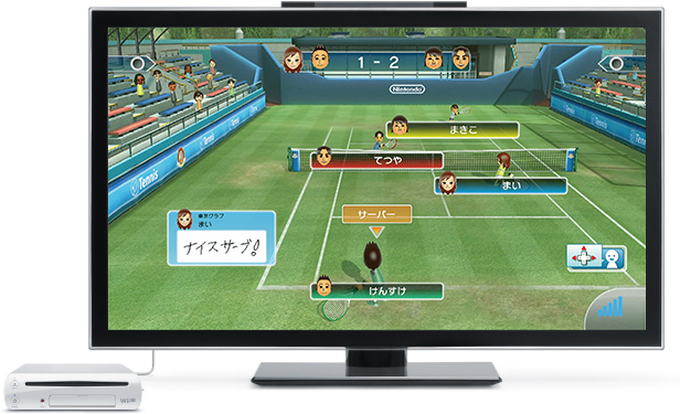Wii U本体とテレビ画面