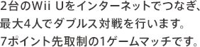 2Wii UC^[lbgłȂAő4lŃ_uXΐs܂B7|Cg搧1Q[}b`łB